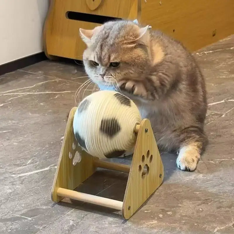 Mini Football Cat Exercise Training Toy Stand
